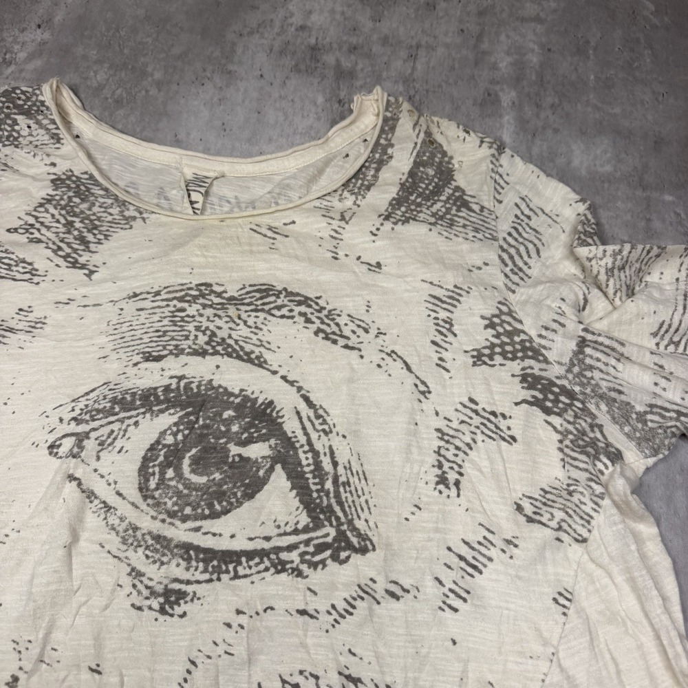 Magnolia Pearl Long Sleeve Freedom of Conscience Dylan Distressed Shirt One Size - Picture 2 of 8